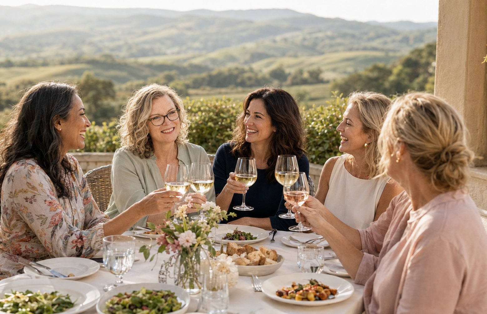 Leaders in conversation around a table